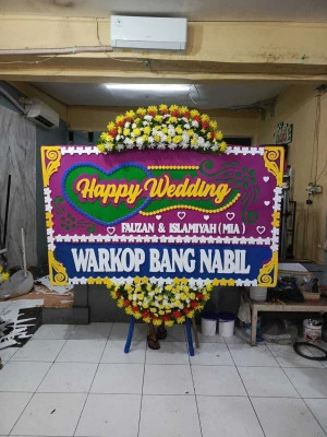 Papan Bunga di Jalan Sudirman Jakarta