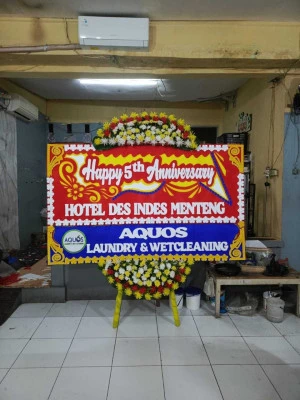 Papan Bunga di Jalan Sudirman Jakarta