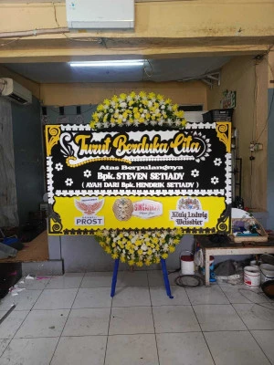 Papan Bunga di Jalan Sudirman Jakarta