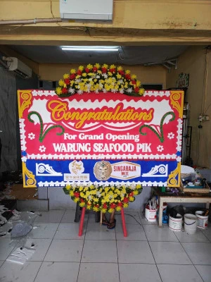 Papan Bunga di Jalan Sudirman Jakarta