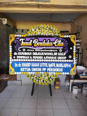 Papan Bunga di Jalan Sudirman Jakarta